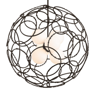 Buy dark-smoke-with-opal-glass-gg-glass-and-white-shade Olympus Pendant by Hubbardton Forge