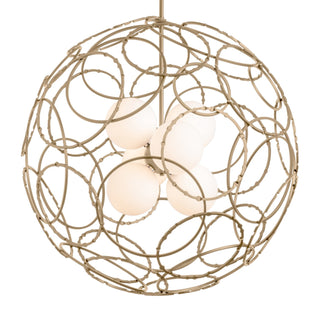 Buy soft-gold-with-opal-glass-gg-glass-and-white-shade Olympus Pendant by Hubbardton Forge