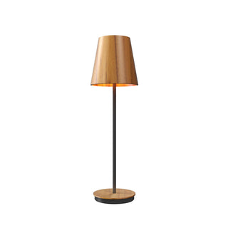 Buy teak-and-woven-natural-shade Conical Outdoor (Damp) Table Lamp by Accord Lighting