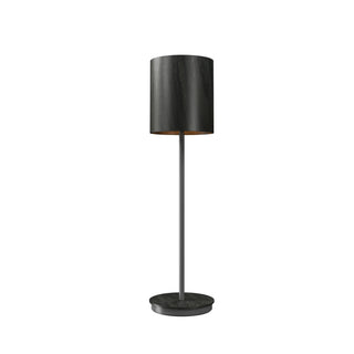 Buy charcoal-and-woven-natural-shade Cylindrical Outdoor (Damp) Table Lamp by Accord Lighting