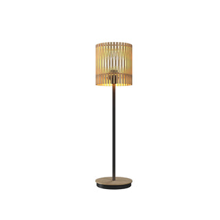 Buy maple-and-woven-natural-shade Living Hinges Outdoor (Damp) Table Lamp by Accord Lighting