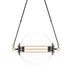 Black with Brass Accents with Clear Glass with Frosted Diffuser (YE) Glass and Clear Shade