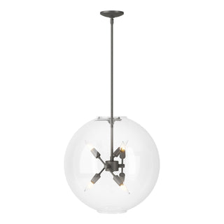 Buy natural-iron-with-clear-glass-zm-glass-and-clear-shade Sfera Pendant by Hubbardton Forge