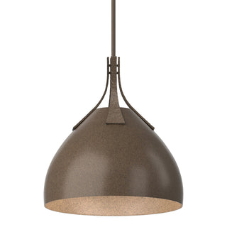 Buy bronze-and-amber-brown-shade Summit Pendant by Hubbardton Forge