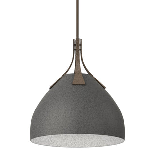 Buy bronze-and-silver-gray-shade Summit Pendant by Hubbardton Forge