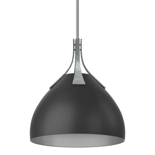 Buy vintage-platinum-and-black-shade Summit Pendant by Hubbardton Forge