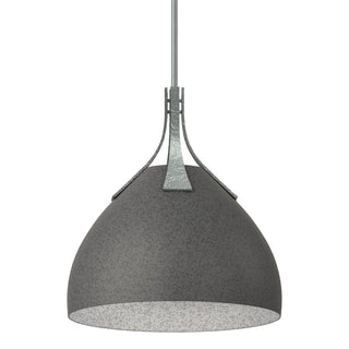 Buy vintage-platinum-and-silver-gray-shade Summit Pendant by Hubbardton Forge