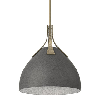Buy soft-gold-and-silver-gray-shade Summit Pendant by Hubbardton Forge