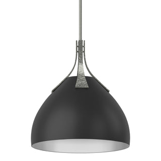 Buy sterling-and-black-shade Summit Pendant by Hubbardton Forge