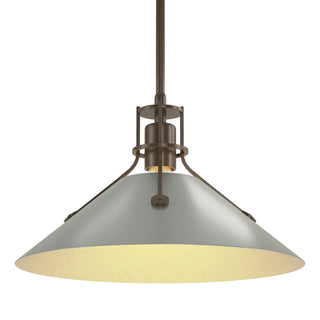 Buy bronze-and-silver-gray-shade Henry Pendant by Hubbardton Forge