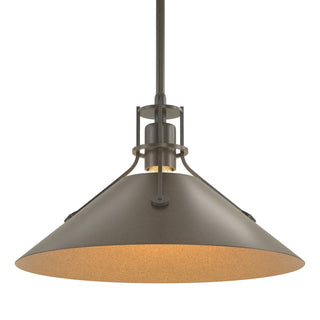 Buy dark-smoke-and-amber-brown-shade Henry Pendant by Hubbardton Forge