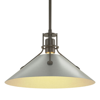 Buy dark-smoke-and-silver-gray-shade Henry Pendant by Hubbardton Forge