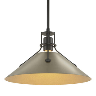 Buy black-and-beige-tan-shade Henry Pendant by Hubbardton Forge