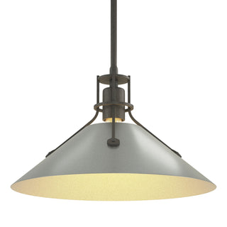 Buy natural-iron-and-silver-gray-shade Henry Pendant by Hubbardton Forge