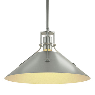 Buy vintage-platinum-and-silver-gray-shade Henry Pendant by Hubbardton Forge