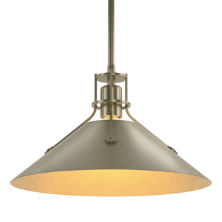 Buy soft-gold-and-beige-tan-shade Henry Pendant by Hubbardton Forge