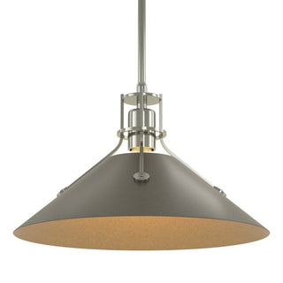 Buy sterling-and-amber-brown-shade Henry Pendant by Hubbardton Forge