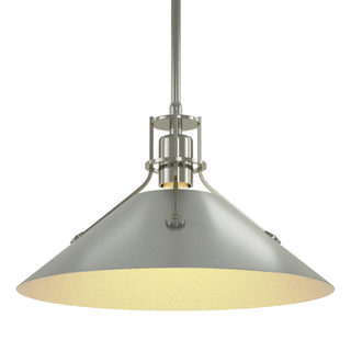 Buy sterling-and-silver-gray-shade Henry Pendant by Hubbardton Forge