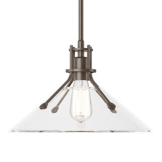 Buy bronze-with-clear-glass-zm-glass-and-clear-shade Henry Pendant by Hubbardton Forge