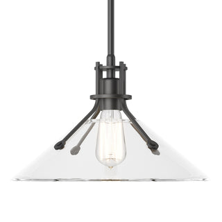 Buy black-with-clear-glass-zm-glass-and-clear-shade Henry Pendant by Hubbardton Forge