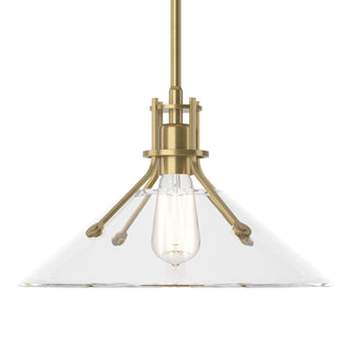 Buy modern-brass-with-clear-glass-zm-glass-and-clear-shade Henry Pendant by Hubbardton Forge