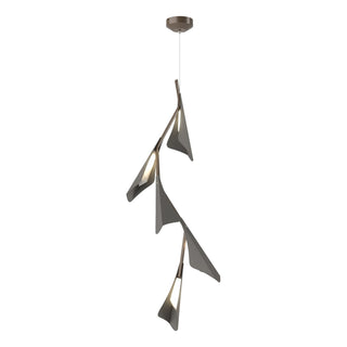 Buy bronze-and-metal-shade Plume Pendant by Hubbardton Forge