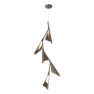Buy dark-smoke-and-metal-shade Plume Pendant by Hubbardton Forge