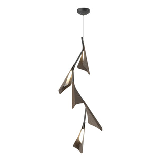 Buy black-and-metal-shade Plume Pendant by Hubbardton Forge