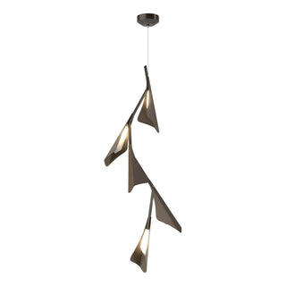 Buy oil-rubbed-bronze-and-metal-shade Plume Pendant by Hubbardton Forge
