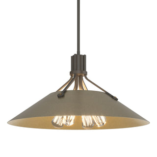 Buy dark-smoke-and-brass-gold-shade Henry Pendant by Hubbardton Forge