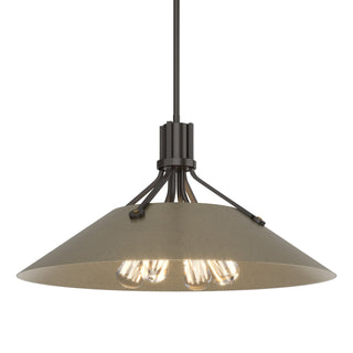 Buy oil-rubbed-bronze-and-brass-gold-shade Henry Pendant by Hubbardton Forge