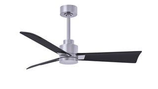 Buy brushed-nickel-finish-with-matte-black-blades Alessandra Ceiling Fan by Matthews Fan Company