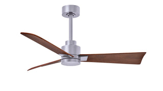 Buy brushed-nickel-finish-with-walnut-tone-blades Alessandra Ceiling Fan by Matthews Fan Company