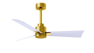 Buy brushed-brass-finish-with-matte-white-blades Alessandra Ceiling Fan by Matthews Fan Company