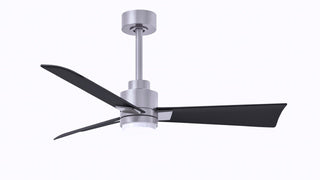 Buy brushed-nickel-finish-with-matte-black-blades 3-Blades Alessandra - LK Matthews Fan Company by Matthews Fan Company