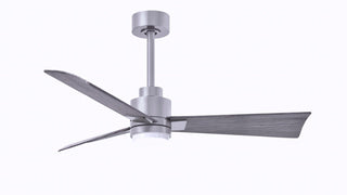 Buy brushed-nickel-finish-with-barn-wood-tone-blades Alessandra - LK Ceiling Fan by Matthews Fan Company