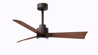 Buy textured-bronze-finish-with-walnut-tone-blades Alessandra - LK Ceiling Fan by Matthews Fan Company