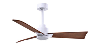 Buy matte-white-finish-with-walnut-tone-blades Alessandra Ceiling Fan by Matthews Fan Company