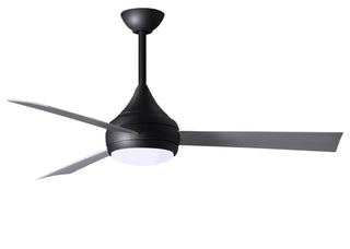 Buy matte-black-finish-with-silver-blades Donaire Ceiling Fan by Matthews Fan Company