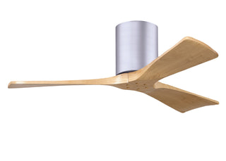 Buy brushed-nickel-finish-with-light-maple-tone-blades Irene-H Hugger Ceiling Fan by Matthews Fan Company