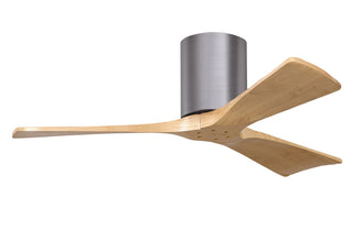Buy brushed-pewter-finish-with-light-maple-tone-blades Irene-H Hugger Ceiling Fan by Matthews Fan Company