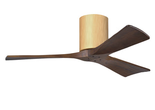 Buy light-maple-finish-with-walnut-tone-blades Irene-H Hugger Ceiling Fan by Matthews Fan Company
