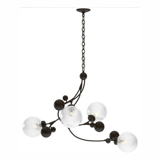 Buy oil-rubbed-bronze-with-water-glass-ll-glass-and-clear-textured-shade Sprig Pendant by Hubbardton Forge