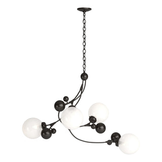 Buy oil-rubbed-bronze-with-opaline-glass-wf-glass-and-white-shade Sprig Pendant by Hubbardton Forge
