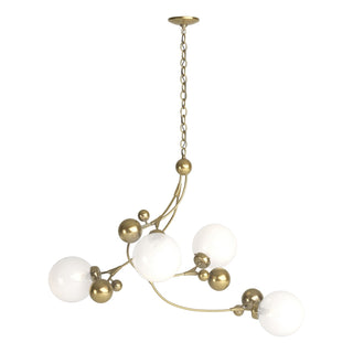 Buy modern-brass-with-opaline-glass-wf-glass-and-white-shade Sprig Pendant by Hubbardton Forge