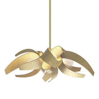 Buy modern-brass-with-clear-glass-with-frosted-diffuser-ye-glass-and-clear-shade Corona Pendant by Hubbardton Forge