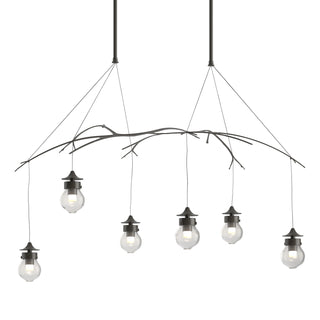 Buy dark-smoke-with-clear-glass-zm-glass-and-clear-shade Kiwi Pendant by Hubbardton Forge