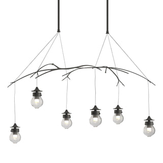 Buy natural-iron-with-clear-glass-zm-glass-and-clear-shade Kiwi Pendant by Hubbardton Forge