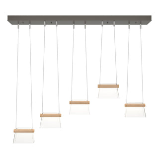 Buy dark-smoke-with-clear-glass-zm-glass-and-white-shade Cowbell Pendant by Hubbardton Forge