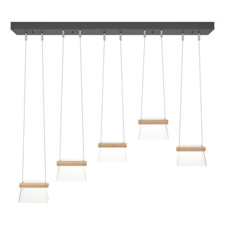 Buy black-with-clear-glass-zm-glass-and-clear-shade Cowbell Pendant by Hubbardton Forge